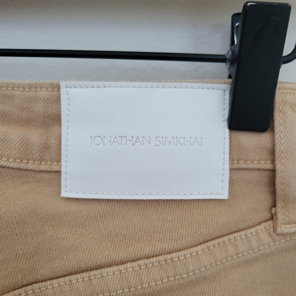 Jonathan Simkhai Women's Tan Frayed Hem Jeans - Picture 4 of 9